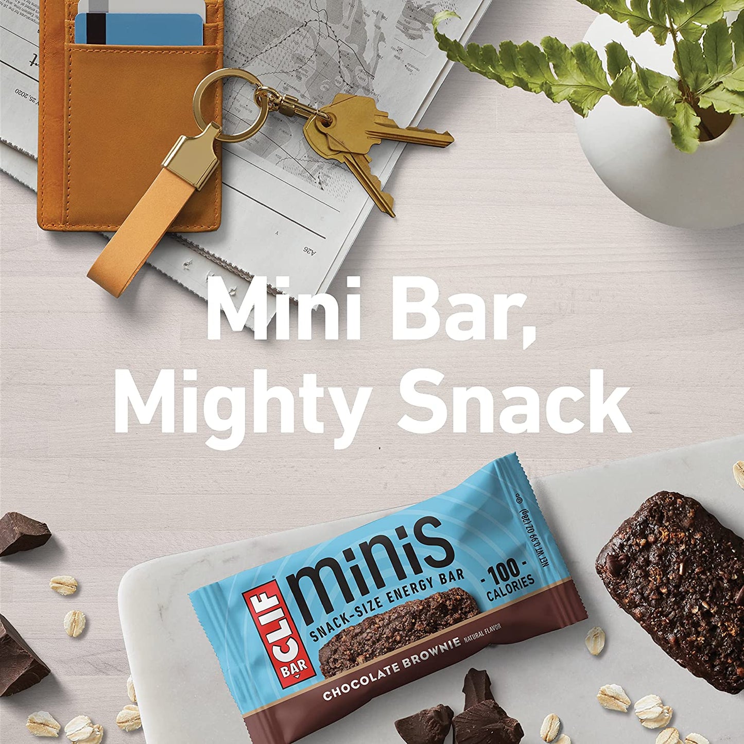 CLIF BARS - Chocolate Brownie - 10 Full Size and 10 Mini Energy Bars - Made with Organic Oats - Plant Based Food - Vegetarian - Kosher