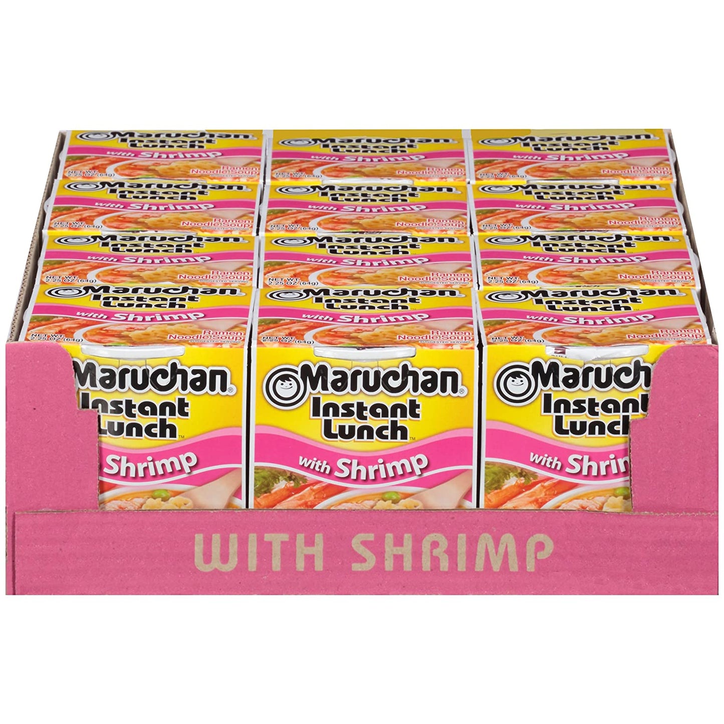 Maruchan Instant Lunch Shrimp Flavor, 2.25 Oz, Pack of 12