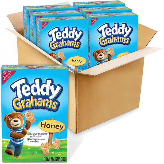 Teddy Grahams Honey Graham Snacks, 6 - 10 Ounce Boxes (Pack of 6)