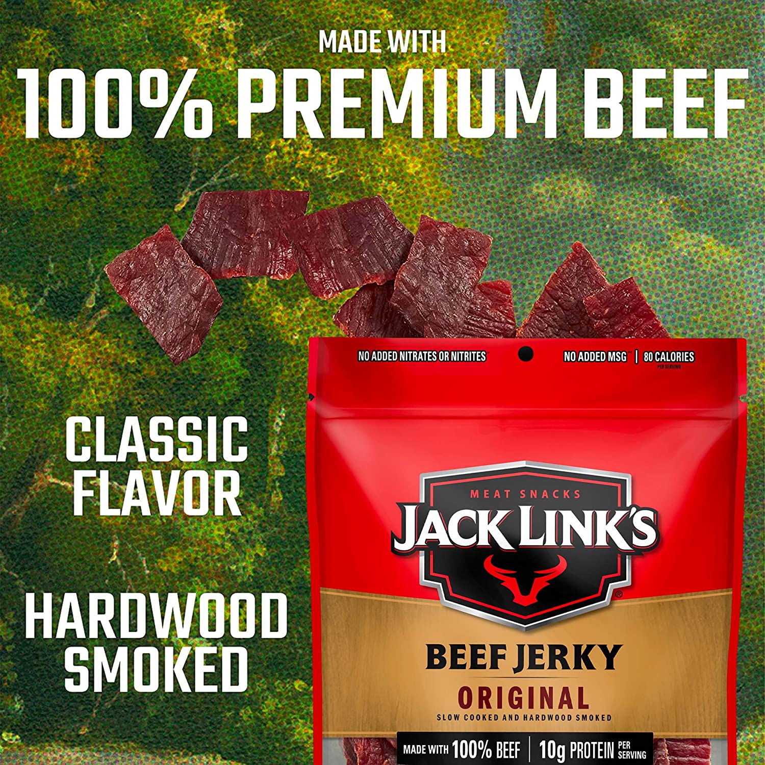 Jack Link's Teriyaki Beef Jerky,10 Oz, Resealable Bag