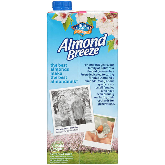 Almond Breeze Dairy Free Almondmilk, Unsweetened Vanilla, 32-Ounce Boxes (Pack of 6)