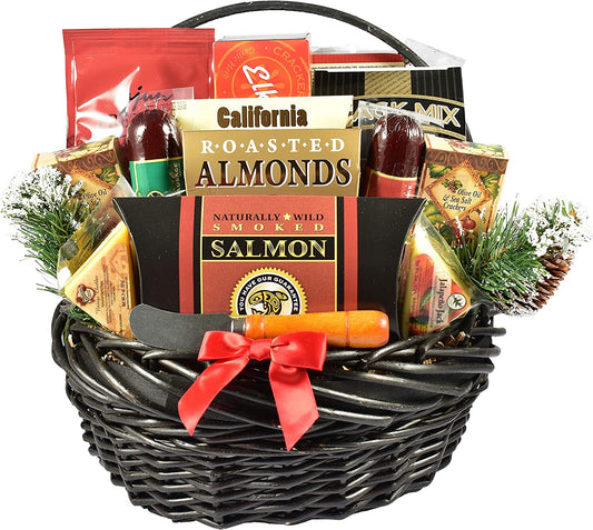 Gift Basket Village XL Cheese and Sausage Gift Basket With Wisconsin Sausages and Unique Cheeses - Makes A Great Father's Day Gift Basket For Dad